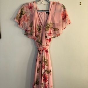 Flowy High Low Floral Dress